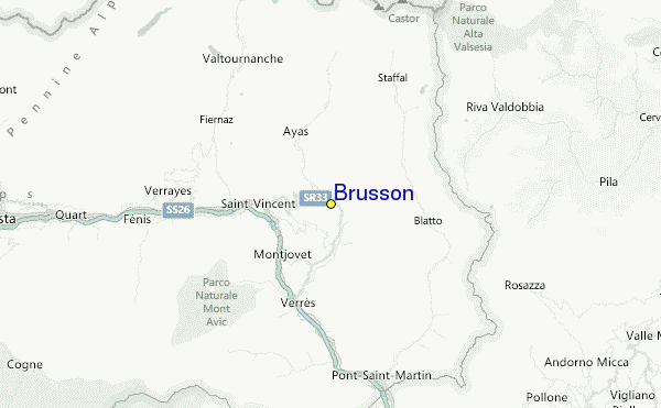Brusson Location Map