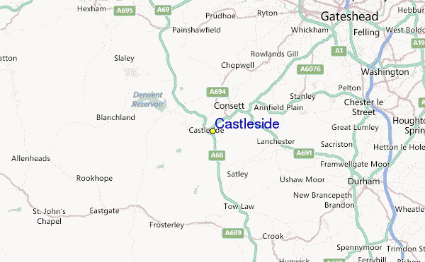 Castleside Location Map