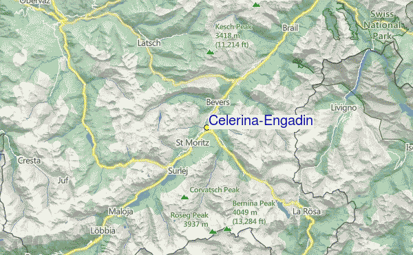 Celerina/Engadin Location Map