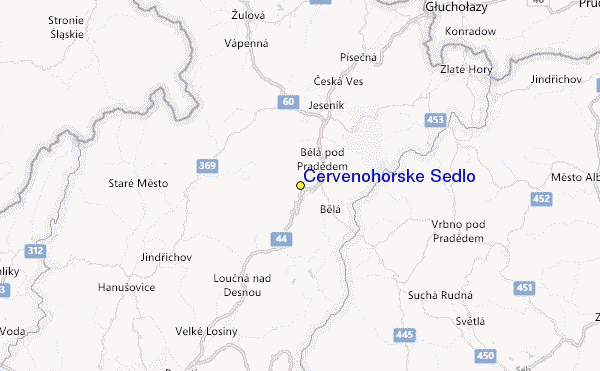 Červenohorské Sedlo Location Map