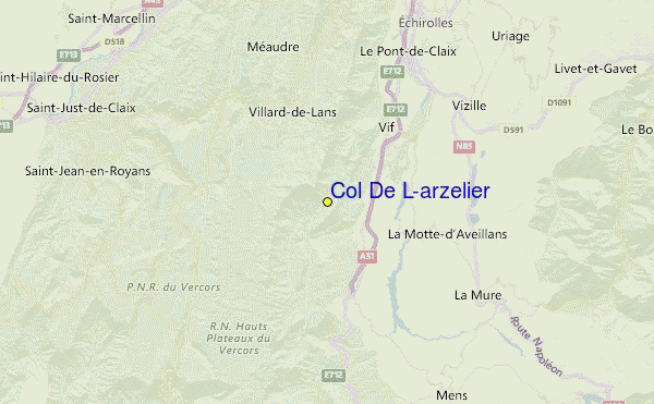 Col De L'arzelier Location Map