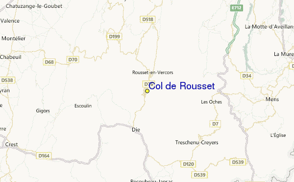 Col de Rousset Location Map