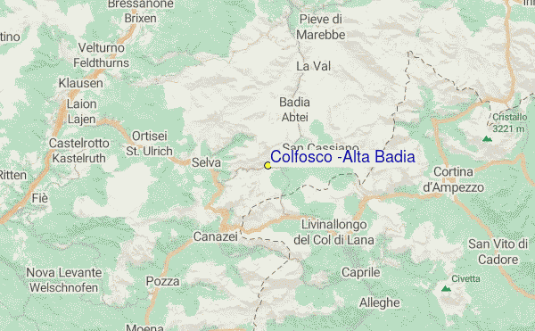 Colfosco (Alta Badia) Location Map