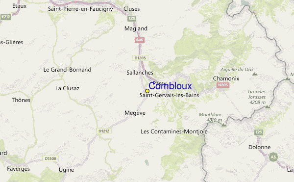 Combloux Location Map