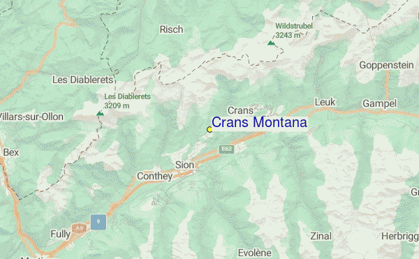 Crans Montana Location Map