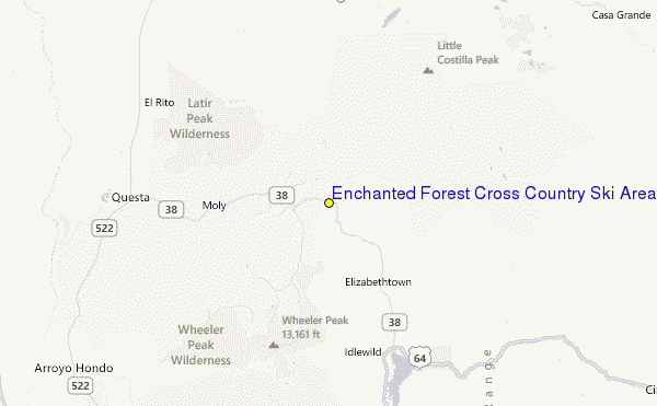 Enchanted Forest Cross Country Ski Area Location Map
