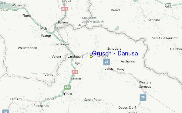 Grüsch - Danusa Location Map