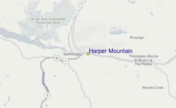 Harper Mountain Location Map