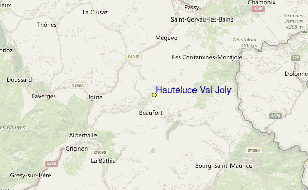 Hauteluce Val Joly Location Map