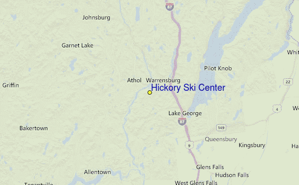 Hickory Ski Center Location Map