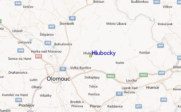 Hlubočky Location Map
