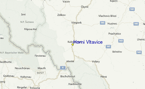Horní Vltavice Location Map