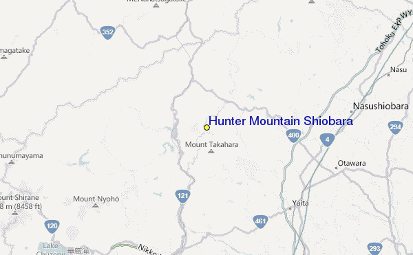 Hunter Mountain Shiobara Location Map