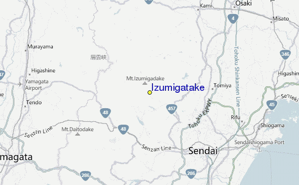 Izumigatake Location Map