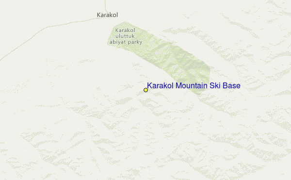 Karakol Mountain Ski Base Location Map