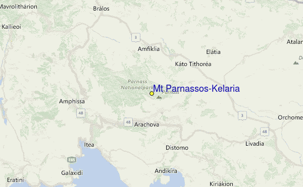 Mt Parnassos-Kelaria Location Map