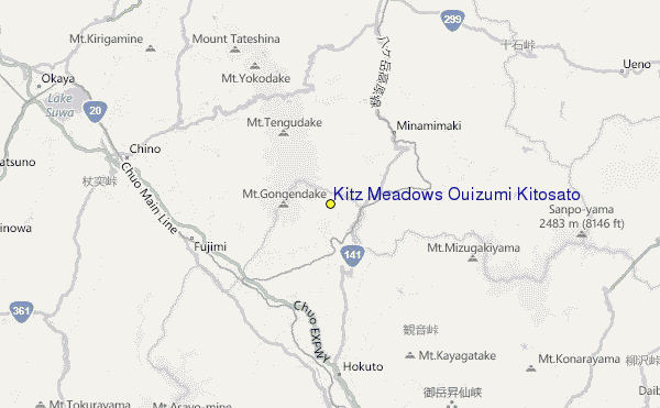 Kitz Meadows Ouizumi Kitosato Location Map