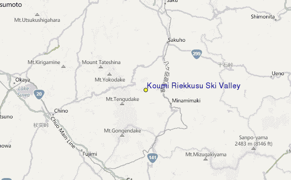 Koumi Riekkusu Ski Valley Location Map