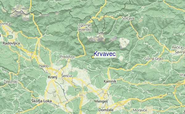 Krvavec Location Map