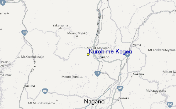 Kurohime Kogen Location Map