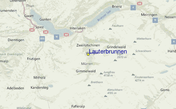 Lauterbrunnen Location Map