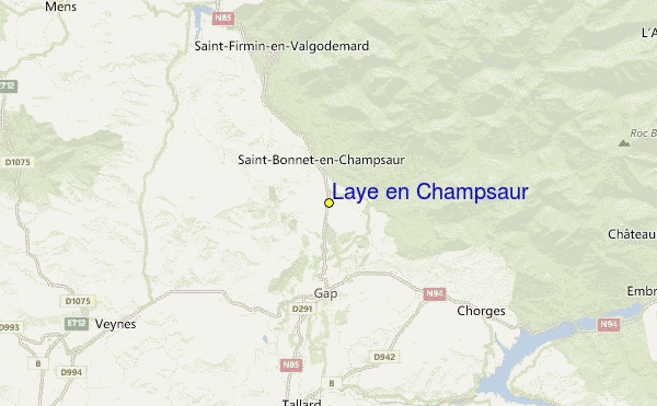 Laye en Champsaur Location Map