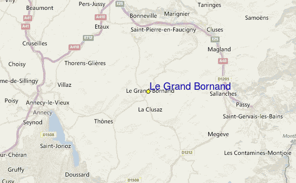 Le Grand Bornand Location Map