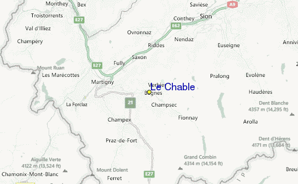 Le Chable Location Map