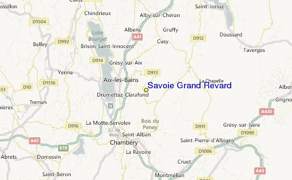 Savoie Grand Revard Location Map