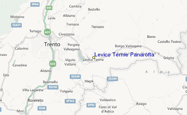 Levico Terme Panarotta Location Map
