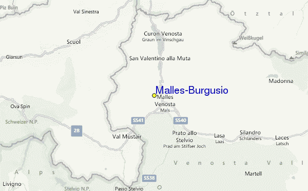 Malles-Burgusio Location Map