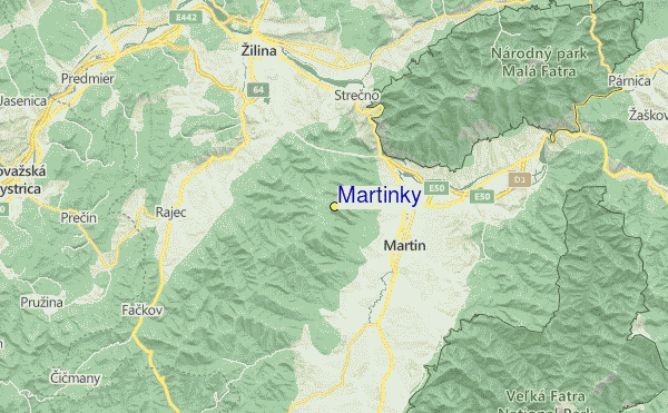 Martinky Location Map