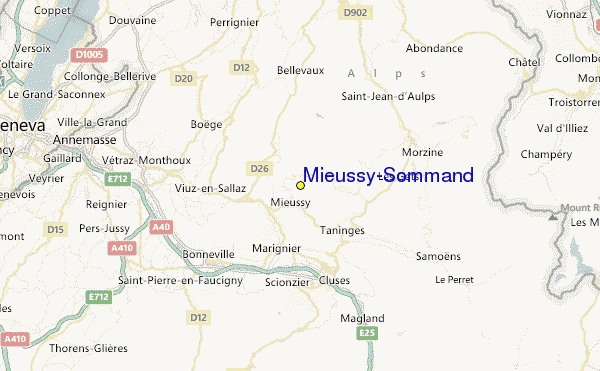 Mieussy-Sommand Location Map
