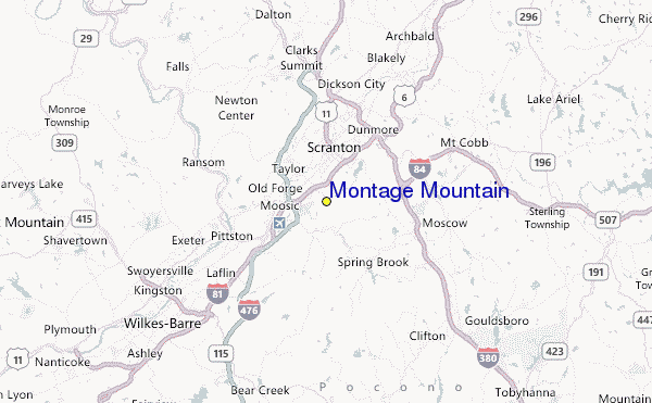 Montage Mountain Resorts Location Map