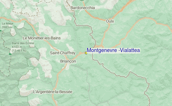 Montgenèvre (Via Lattea) Location Map