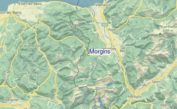 Morgins Location Map