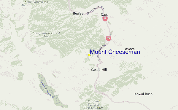 Mount Cheeseman Location Map