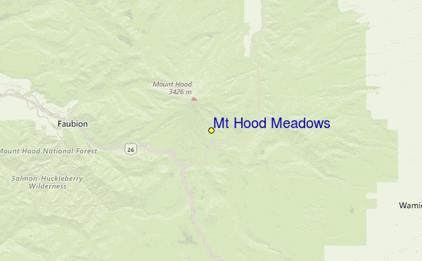 Mt Hood Meadows Location Map