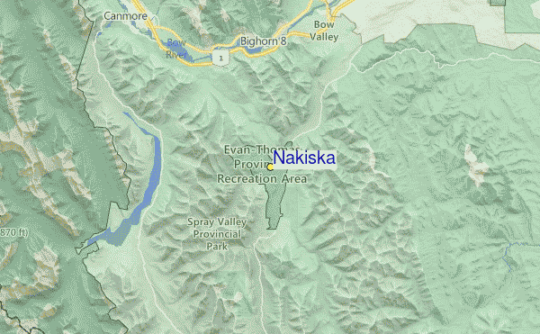 Nakiska Location Map