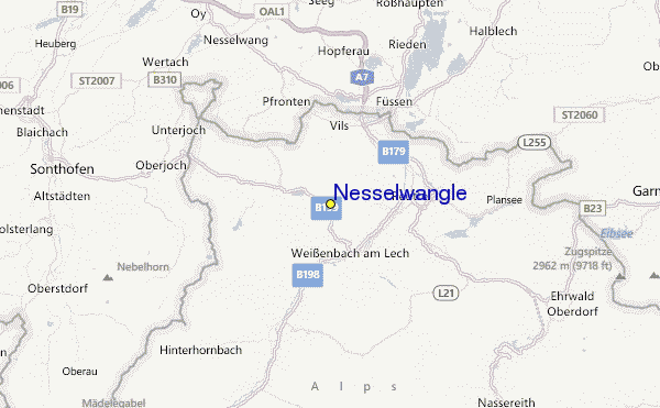 Nesselwängle Location Map