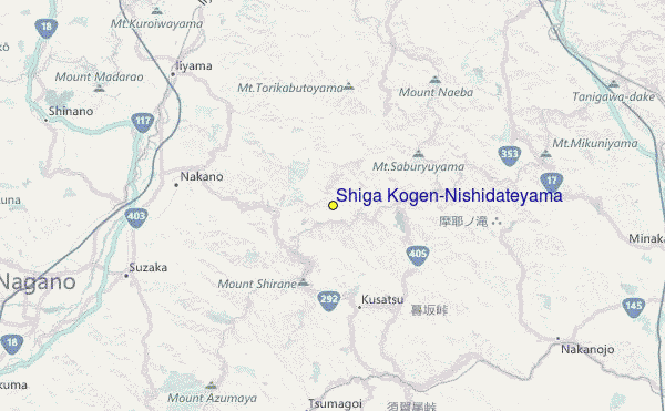 Shiga Kogen-Nishidateyama Location Map