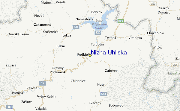 Nižná Uhliská Location Map