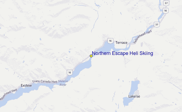 Northern Escape Heli Skiing Location Map