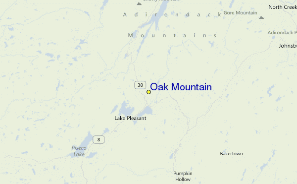 Oak Mountain Location Map