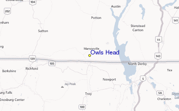 Owls Head Location Map