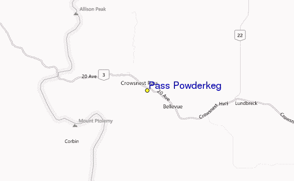 Pass Powderkeg Location Map