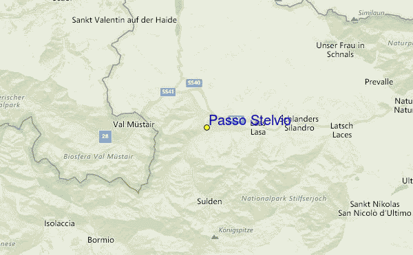 Passo Stelvio Location Map