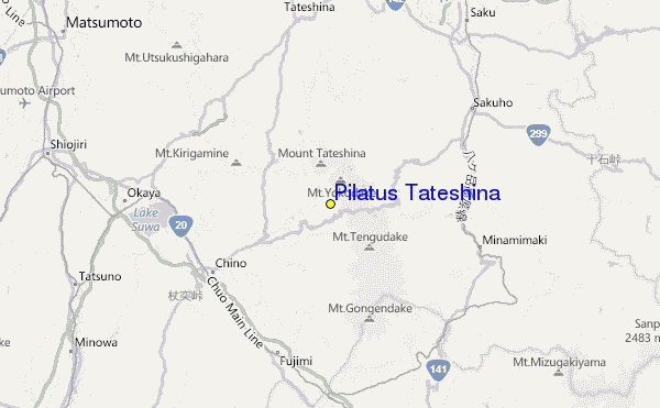 Pilatus Tateshina Location Map