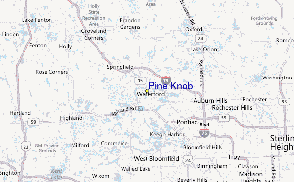 Pine Knob Location Map