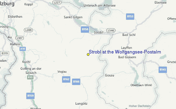 Strobl at the Wolfgangsee/Postalm Location Map